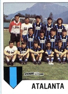 Figurina Squadra Atalanta (puzzle 1) - Calcio Flash 1985 n. 24 - Edizioni Flash