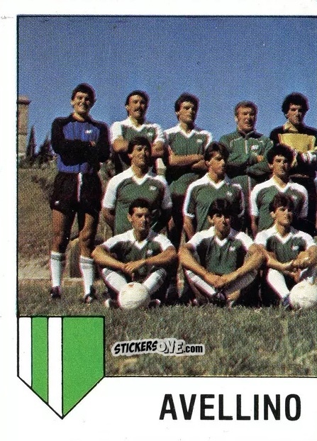 Sticker Squadra Avellino (puzzle 1) - Calcio Flash 1985 n. 43 - Edizioni Flash