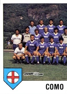 Sticker Squadra Como (puzzle 1) - Calcio Flash 1985 n. 62 - Edizioni Flash