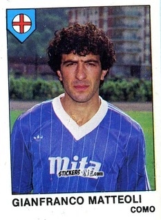Cromo Gianfranco Matteoli - Calcio Flash 1985 n. 71 - Edizioni Flash