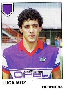 Sticker Luca Moz - Calcio Flash 1985 n. 108 - Edizioni Flash