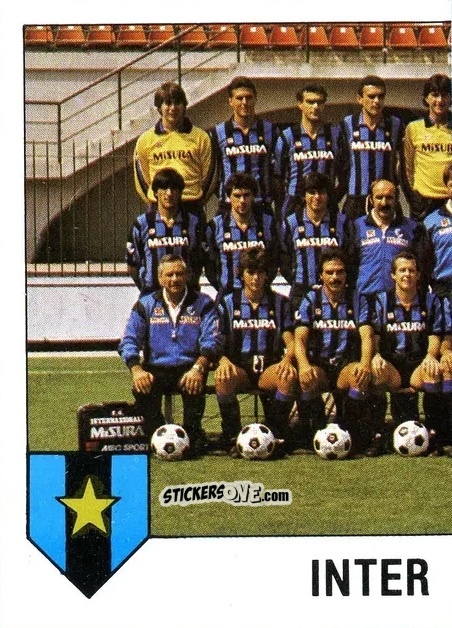 Figurina Squadra Inter (puzzle 1) - Calcio Flash 1985 n. 119 - Edizioni Flash