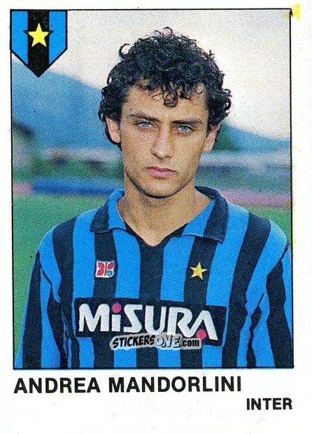 Sticker Andrea Mandorlini - Calcio Flash 1985 n. 129 - Edizioni Flash