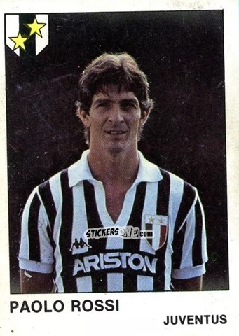 Sticker Paolo Rossi - Calcio Flash 1985 n. 155 - Edizioni Flash
