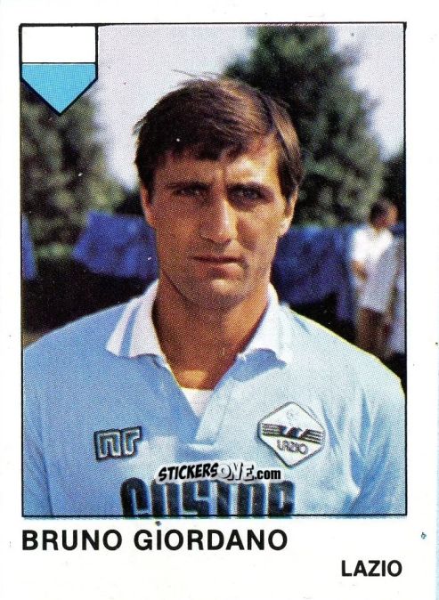 Sticker Bruno Giordano - Calcio Flash 1985 n. 174 - Edizioni Flash