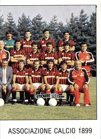 Sticker Squadra Milan (puzzle 2) - Calcio Flash 1985 n. 177 - Edizioni Flash