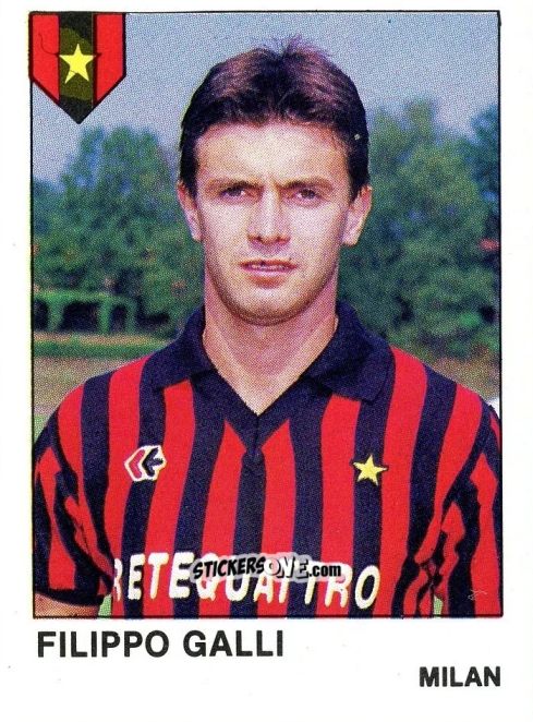 Sticker Filippo Galli - Calcio Flash 1985 n. 181 - Edizioni Flash