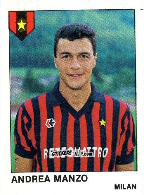 Sticker Andrea Manzo - Calcio Flash 1985 n. 189 - Edizioni Flash