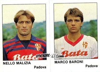 Cromo Nello Malizia / Marco Baroni - Calcio Flash 1985 n. 387 - Edizioni Flash