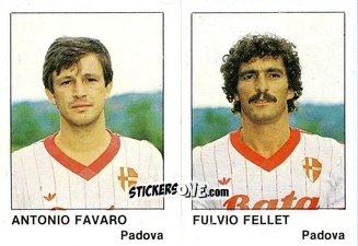 Cromo Antonio Favaro / Fulvio Fellet - Calcio Flash 1985 n. 389 - Edizioni Flash
