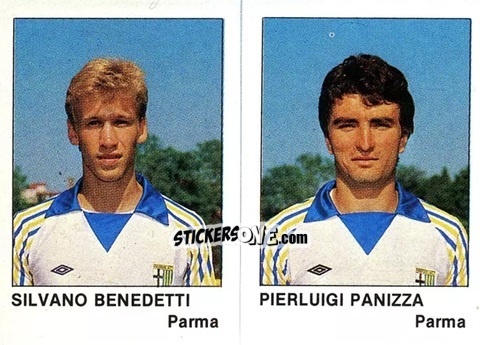 Sticker Silvano Benedetti / Pierluigi Panizza - Calcio Flash 1985 n. 395 - Edizioni Flash
