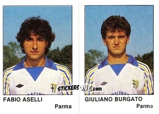 Figurina Fabio Aselli / Giuliano Burgato - Calcio Flash 1985 n. 396 - Edizioni Flash