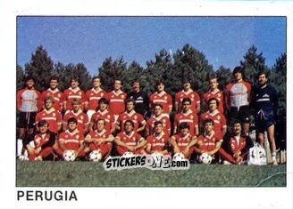 Cromo Squadra Perugia - Calcio Flash 1985 n. 400 - Edizioni Flash