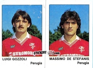 Figurina Massimo De Stefanis / Luigi Gozzoli - Calcio Flash 1985 n. 403 - Edizioni Flash