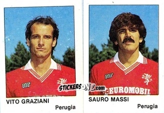 Figurina Sauro Massi / Vito Graziani - Calcio Flash 1985 n. 404 - Edizioni Flash