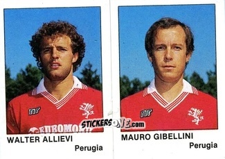 Figurina Walter Allievi / Mauro Gibellini - Calcio Flash 1985 n. 405 - Edizioni Flash