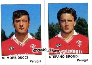 Figurina M. Morbiducci / Stefano Brondi - Calcio Flash 1985 n. 406 - Edizioni Flash