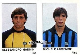 Sticker Alessandro Mannini / Michele Armenise - Calcio Flash 1985 n. 415 - Edizioni Flash