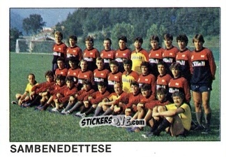 Cromo Squadra Sambenedettese - Calcio Flash 1985 n. 421 - Edizioni Flash