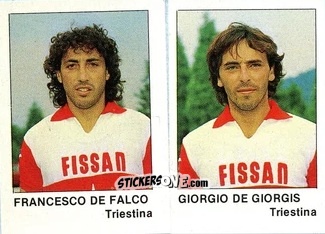 Cromo Francesco De Falco / Giorgio De Giorgis - Calcio Flash 1985 n. 441 - Edizioni Flash