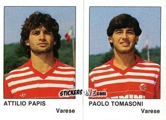 Cromo Attilio Papis / Paolo Tomasoni - Calcio Flash 1985 n. 444 - Edizioni Flash