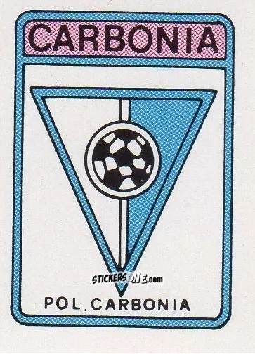 Sticker Scudetto Carbonia - Calcio Flash 1985 n. SC76 - Edizioni Flash