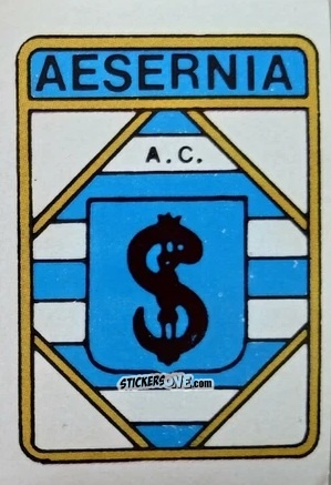Sticker Scudetto Aesernia - Calcio Flash 1985 n. SC129 - Edizioni Flash
