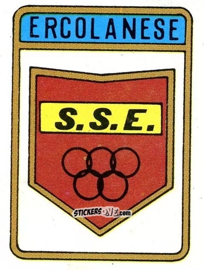 Sticker Scudetto Ercolanese - Calcio Flash 1985 n. SC134 - Edizioni Flash