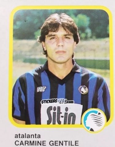 Sticker Carmine Gentile - Calcio Flash 1986 n. 5 - Edizioni Flash