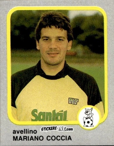 Sticker Mariano Coccia - Calcio Flash 1986 n. 22 - Edizioni Flash