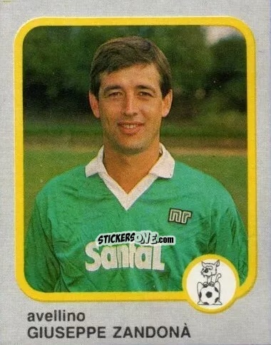 Sticker Giuseppe Zandonà - Calcio Flash 1986 n. 28 - Edizioni Flash