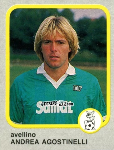 Sticker Andrea Agostinelli - Calcio Flash 1986 n. 31 - Edizioni Flash