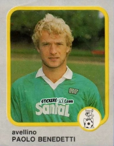 Sticker Paolo Benedetti - Calcio Flash 1986 n. 32 - Edizioni Flash