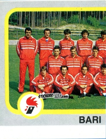 Sticker Squadra Bari (puzzle 1) - Calcio Flash 1986 n. 37 - Edizioni Flash