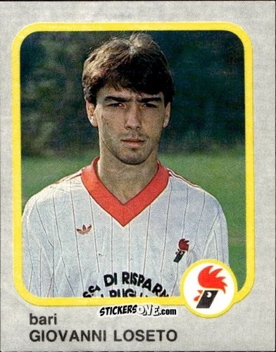 Cromo Giovanni Loseto - Calcio Flash 1986 n. 43 - Edizioni Flash