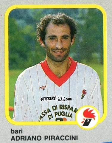 Sticker Adriano Piraccini - Calcio Flash 1986 n. 47 - Edizioni Flash