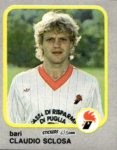 Sticker Claudio Sclosa - Calcio Flash 1986 n. 48 - Edizioni Flash