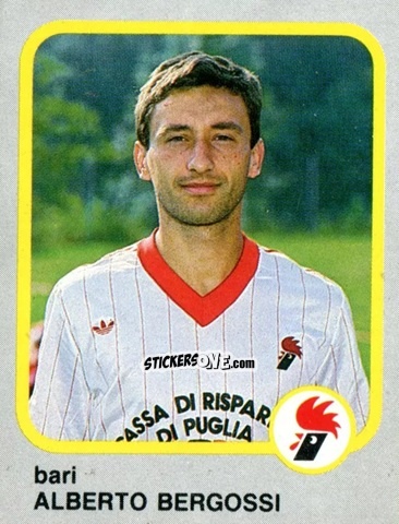 Sticker Alberto Bergossi - Calcio Flash 1986 n. 53 - Edizioni Flash