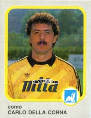 Sticker Carlo Della Corna - Calcio Flash 1986 n. 58 - Edizioni Flash