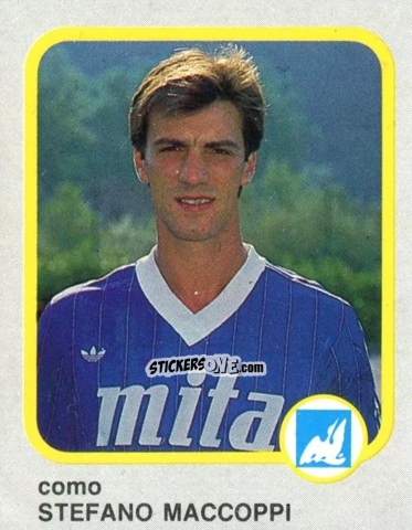 Sticker Stefano Maccoppi - Calcio Flash 1986 n. 63 - Edizioni Flash
