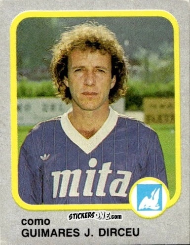 Figurina Guimares J. Dirceu - Calcio Flash 1986 n. 67 - Edizioni Flash