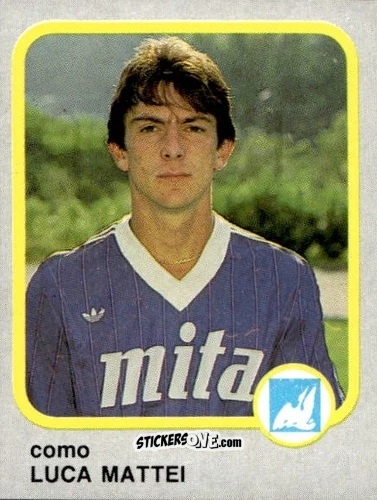 Figurina Luca Mattei - Calcio Flash 1986 n. 68 - Edizioni Flash