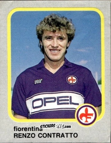 Sticker Renzo Contratto - Calcio Flash 1986 n. 77 - Edizioni Flash