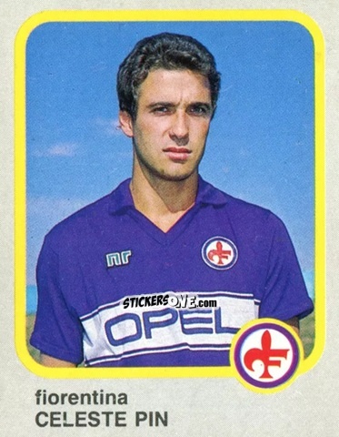 Sticker Celeste Pin - Calcio Flash 1986 n. 80 - Edizioni Flash