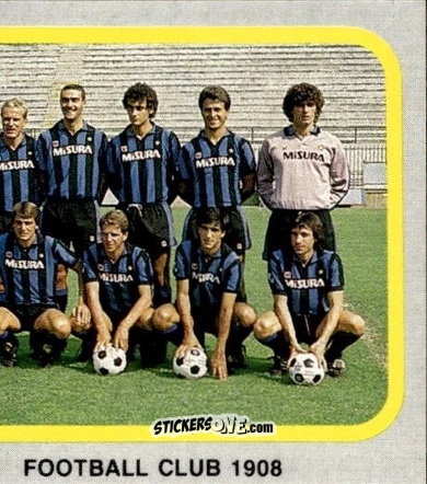 Cromo Squadra Inter (puzzle 2) - Calcio Flash 1986 n. 92 - Edizioni Flash