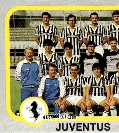 Figurina Squadra Juventus (puzzle 1) - Calcio Flash 1986 n. 109 - Edizioni Flash