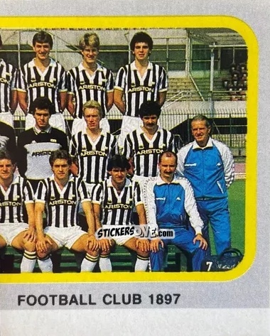 Sticker Squadra Juventus (puzzle 2) - Calcio Flash 1986 n. 110 - Edizioni Flash