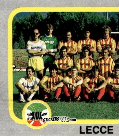 Sticker Squadra Lecce (puzzle 1) - Calcio Flash 1986 n. 127 - Edizioni Flash