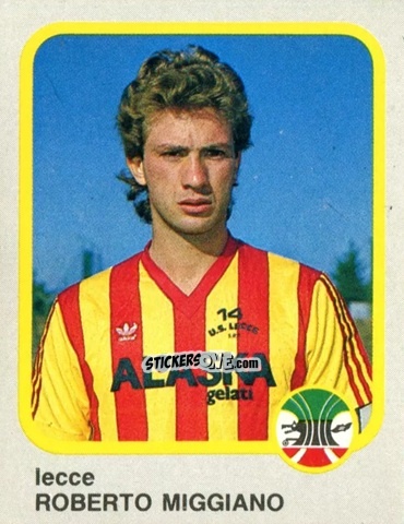 Sticker Roberto Miggiano - Calcio Flash 1986 n. 132 - Edizioni Flash