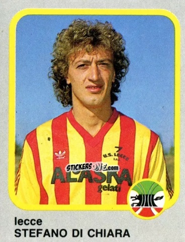 Sticker Stefano Di Chiara - Calcio Flash 1986 n. 133 - Edizioni Flash